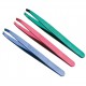 PINZA DE DEPILAR OBLICUA INOX, COLOR METALIZADO