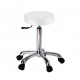 TABURETE SIN RESPALDO BLANCO BASE CROMADA FAST