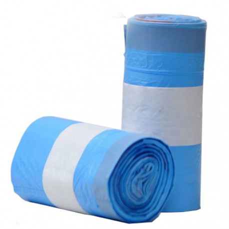 BOLSA BASURA AZUL 20L. AUTOCIERRE 55X60 15 uds 