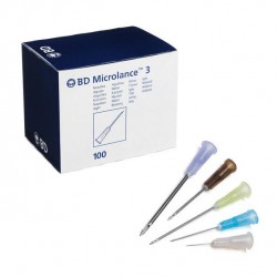 AGUJAS 21G X 1" 0.80 x 25 mm. B.D 100 Ud.