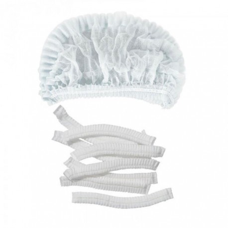 GORRO ACORDEON BLANCO EN TNT PLEGADO Paq-100 unds.