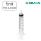 JERINGA 5 ML. 3C. OMNIFIX B.BRAUN CAJA 100 UD.