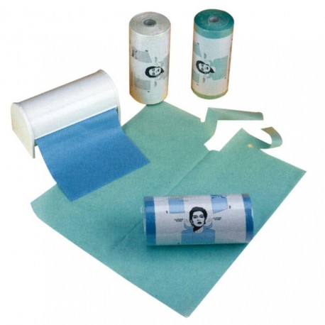 BABERO PLASTIFICADO EN ROLLO 50X60. 80 uds VERDE