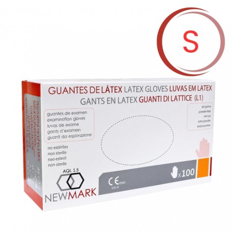 T/S GUANTES EN LÁTEX SIN POLVO NEW MARK 100u